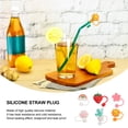 thumbnail image 2 of 2Pcs Silicone Tips Reusable Drinking Lids Covers Leakproof Sun Shape Plugs, 2 of 6