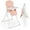 Pink, variant on OLAKIDS Baby High Chair, Quick Folding Portable Highchair for Babies and Toddlers with Adjustable Footrest Removable Dishwasher Tray PU Seat, Compact Highchairs for Baby Age 6-36 Months