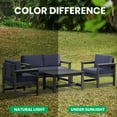 thumbnail image 6 of POTATO Outdoor Patio Furniture Set,2 Pieces Outdoor Chairs,HDPE Sofa Conversation Set, Weather Resistant,Gray, 6 of 7