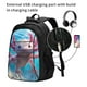 thumbnail image 2 of Fotbe Cute Underwater Axolotl Mochila con Estampado y Puerto USB para Hombre y Mujer, Mochila Antirrobo, Mochila de Viaje, Mochila Escolar, Mochila Universitaria, 2 of 7