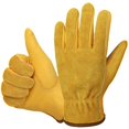 thumbnail image 1 of Guantes de trabajo de protección para soldador de cuero Guantes de trabajo de jardín para soldadura eléctrica Suministros de protección completos (hfy-a1008-yl),,11 Feliz Sencillez, 1 of 4