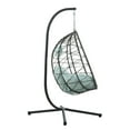 thumbnail image 3 of Outdoor Swing Chair With Stand, Wicker Hanging Egg Chair For Bedroom, Living Room, Balcony, 3 Color, 3 of 12
