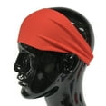 thumbnail image 2 of Temple Tape Four Inch Moisture Wicking Workout Sweatband; Absorbs & Evaporates Sweat 8x Faster - Red, 2 of 3
