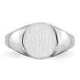 thumbnail image 4 of Auriga 14K White Gold 9.0x9.0 mm Closed Back Signet Ring for Women Size 6, 4 of 6