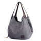 thumbnail image 1 of DOURR Bolso de hombro con múltiples bolsillos para mujer, bolso de mano de lona de algodón a la moda, 1 of 5