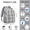 thumbnail image 3 of Classic Plaid Backpack Checkered Pattern and Moroccan Print Abstract Style School Bag for Student and Student, 3 of 4