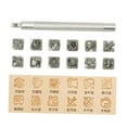 thumbnail image 1 of AMLESO 12 Pcs Ensembles d'Outils de Estampage en Cuir, Formes Différentes, Constellation de Qualité, 1 of 8