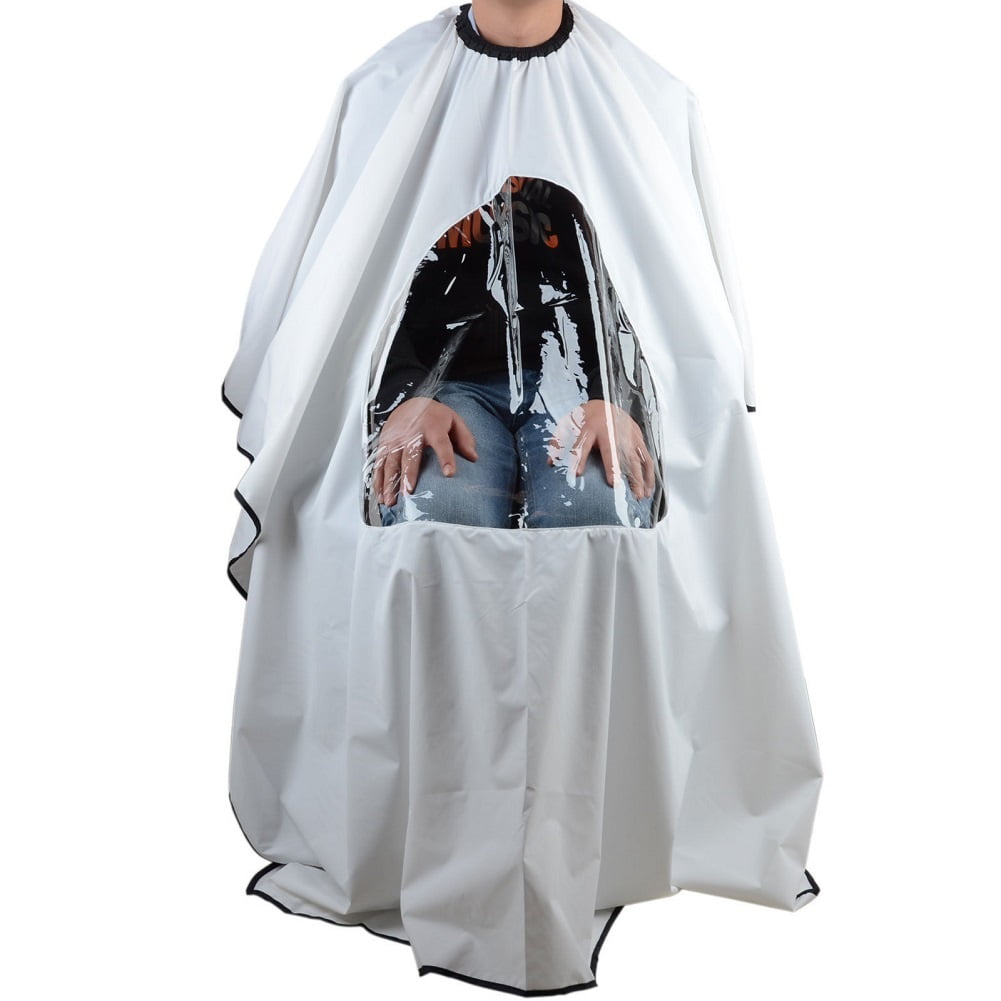  Beaupretty Robe Salon Barbers Cape with Clear Phone Viewing  Window Professional Hair Styling Gown Cloak Hair Styling Window Apron  Barber Cape : Beauty & Personal Care