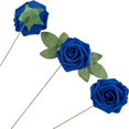 thumbnail image 6 of Scheam 25 Pieces Artificial Flower Roses, Real Touch Fake Foam Roses for DIY Bouquet Wedding Party Baby Shower Home Decoration (Royal Blue), 6 of 7