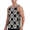 thumbnail image 2 of Gaeub White Sunflowers Men's Athletic Tank Top, Workout Sleeveless Shirts, Running Tank Tops for Gym, Running, Training - Medium, 2 of 9