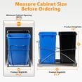 thumbnail image 5 of ZENY 35 Quart Double Pull Out Trash Garbage Can Waste Bin for Under Cabinet Sink, 44 lbs Capacity, Blue & Black, 5 of 10