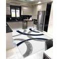 thumbnail image 7 of 4D Shaggy Rug Hand Carved Plush Thick Modern Contemporary Abstract For Living Room Bedroom 6491 (5'2"x7'5",Navy), 7 of 7