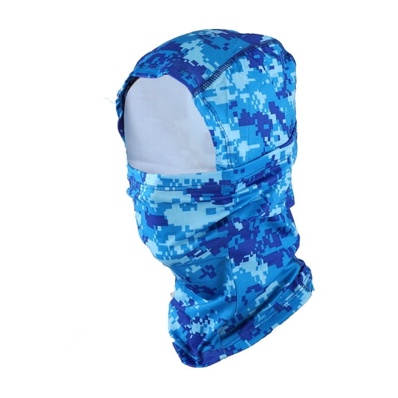 Unique Bargains 1 Pc Quick-drying Ice Silk Camouflage Balaclava Face Mask Blue