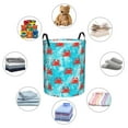 thumbnail image 4 of Fotbe Crab Swims In The Ocean Cesto de Ropa con Asas, Cesto Impermeable de Gran Capacidad, Bolsa de Lavado para Dormitorio, Cesto de Ropa con Ruedas y Asas-Medium, 4 of 6