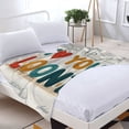 thumbnail image 3 of Whimsical Colorful Flannel Blanket - Soft & Cozy for Sofa Travel Bed Chair - Vibrant Rounded Letters & Playful Design, 3 of 7