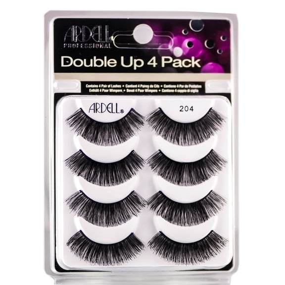 204 , Ardell Natural Lashes Multipack , Hair Scalp Skin Body - Pack of 3 w/ SLEEK Teasing Comb
