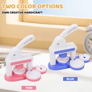 Badge Maker Machine for Kids, DIY Pin Button Maker Press Machine Badge Punch Kit with 86 pcs Button Parts Pictures Cutter,Arts & Crafts for Kids, Perfect for School Projects & Party, Pink