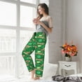 thumbnail image 5 of Salouo Leopard Print Print Women's Pajama Pants Casual Loose Sweatpants PJs Flowy Pants Drawstring Palazzo for Women Wide Leg Pants Lounge Pajama -Small, 5 of 8