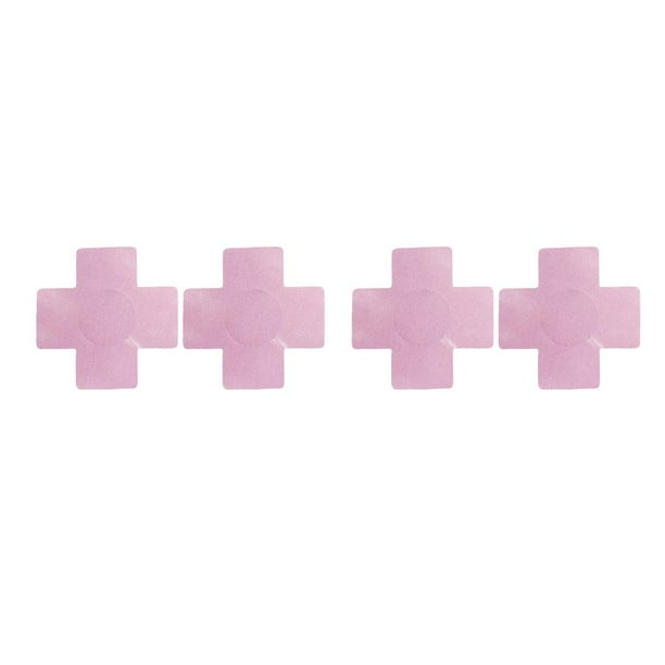Guardurnaity 1 par de empanadas, cubiertas para pezones, sujetador desechable antiprotuberancia, suministros de estilismo elegantes, fiestas, cruz rosa 2Conjunto