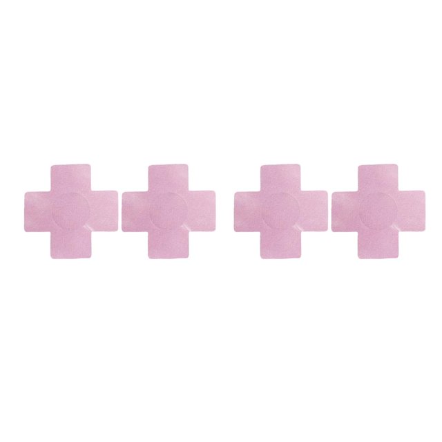Guardurnaity 1 par de empanadas, cubiertas para pezones, sujetador desechable, suministros de estilismo, fiestas, clubes, forma de cruz, diseño cruz rosa 2piezas