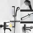 thumbnail image 2 of Bath Mixer Tap with Shower Attachment Bathtub Faucet Wall Mounted Brass with Shelf Hot and Cold Water Shower Faucet in Bathroom-Black, 2 of 4