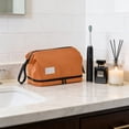 thumbnail image 4 of Neceser colgante para viajes | Neceser con separación para artículos húmedos y secos | Organizador de aseo portátil con bolsillo de malla | Neceser de maquillaje para el baño, 4 of 6
