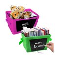 thumbnail image 2 of 1 Collapsible Storage Bin Toy Box Fabric Closet Organizer Chalkboard Container, 2 of 4
