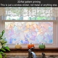 thumbnail image 4 of 2D flat, 1 piece of iridescent Mosaic art stained glass sticker - Colorful fragment style frosted window film 17.71×39.37in (45×100cm). Electrostatic adsorption PVC window stickers, with dreamy and b, 4 of 7