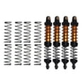 thumbnail image 2 of RC Damper Set, 90mm Accuracy Fit High Strength RC Car Shock Absorbers with 8 Spare Springs for 1/10 Scale Models Gold,Ti Color, 2 of 7