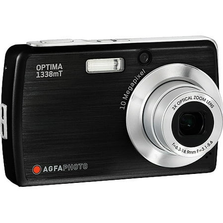 AgfaPhoto Optima 1338MT Black 10MP Digital Camera with 3' TouchScreen, 5x Digital Zoom