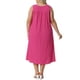 thumbnail image 3 of Vestido de verano sin mangas de talla grande para mujeres Agnes Orinda, con escote en V, vestido maxi casual, talla 1X, color rosa intenso, 3 of 5