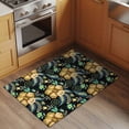 thumbnail image 2 of 2x3 Ft Entryway Area Rug, Yellow Boho Floral Kitchen Rug Runner Washable Floor Mat, Vintage Southwestern Ethnic Tribe Botanical Non Slip Indoor Door Mat Throw Carpet for Bathroom Living Room Bedroom, 2 of 8