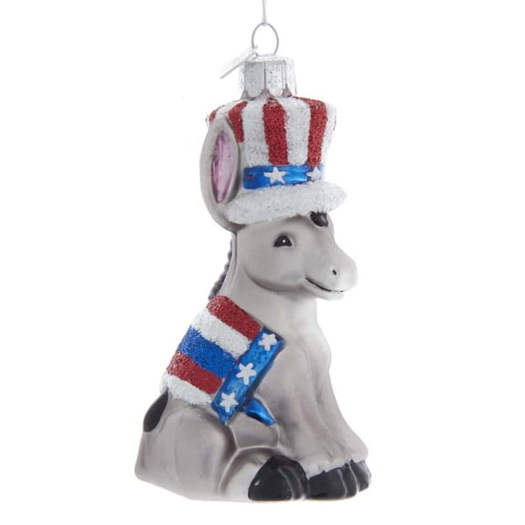 Nobel Gems Glass Ornament - Democratic Donkey