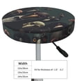 thumbnail image 3 of Salouo Stylish Avian Gathering Pattern Bar Stool Cushion Cover, Round Crease-Resistant Stretchy Dustproof Stool Seat Slipcover for Bar Round Chair-12 inch, 3 of 6