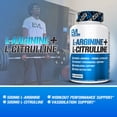 thumbnail image 6 of Evlution Nutrition L-Arginine + L-Citrulline - Endurance + Workout Performance Supplement - 1000mg Complex - Vasodilation + Nitric Oxide Support - Vegan + Gluten Free Capsules - 60 Servings, 6 of 9