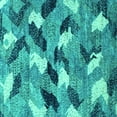 thumbnail image 1 of Ahgly Company Machine Washable Indoor Square Abstract Turquoise Blue Modern Area Rugs, 7' Square, 1 of 4
