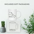 thumbnail image 4 of Koyal Wholesale Zodiac Sign Ceramic Coffee Mug, Taurus Star Constellation, Minimalistic Black, 4 of 5