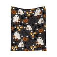 thumbnail image 2 of Halloween Throw Blanket 39x27in Fleece Flannel Couch Cover, Soft Plush Blanket for Sofa Bed Office, Warm Cozy Halloween Decorations Gift by OVFUIZ, 2 of 9