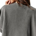thumbnail image 3 of Womens Oversized Sweatshirt Dress Patchwork Long Sleeve Crewneck Pullover Tops Relaxed Fit Flowy Pleated Sweatshirt Mini Dresses, 3 of 5
