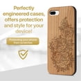 thumbnail image 2 of Case Yard Wooden Case Outside Soft TPU Silicone, Slim Fit Shockproof Wood Protective Phone Cover for Girls Boys Men and Women, Supports Wireless Charging Victorian Roses Design case for iPhone-8-Plus, 2 of 7