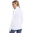 thumbnail image 4 of Women Long Sleeve Sweatshirt,Stretchable Knit Slim Fit Solid Sweater Apricot, 4 of 9