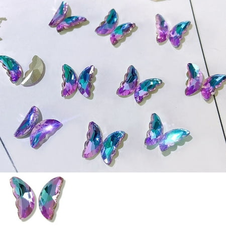 

JUNTEX Flat Back Crystal Rhinestones for Nails Multi Color Gemstones for Diy Nail Craft