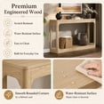 thumbnail image 5 of Aukfa 55.1" Wood Console Table, Narrow Sofa Table with 2-Tier Open Shelf for Entryway Hallway Living Room,Natural, 5 of 8