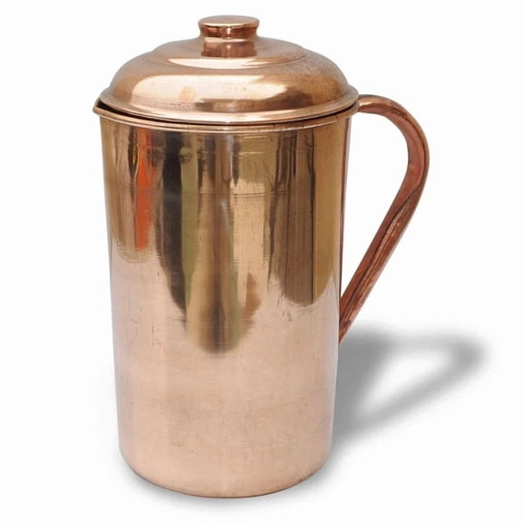 Copper Water Pot Jug Storage Bottle Ayurveda Health Benefit 1.5 L Copper Vessel