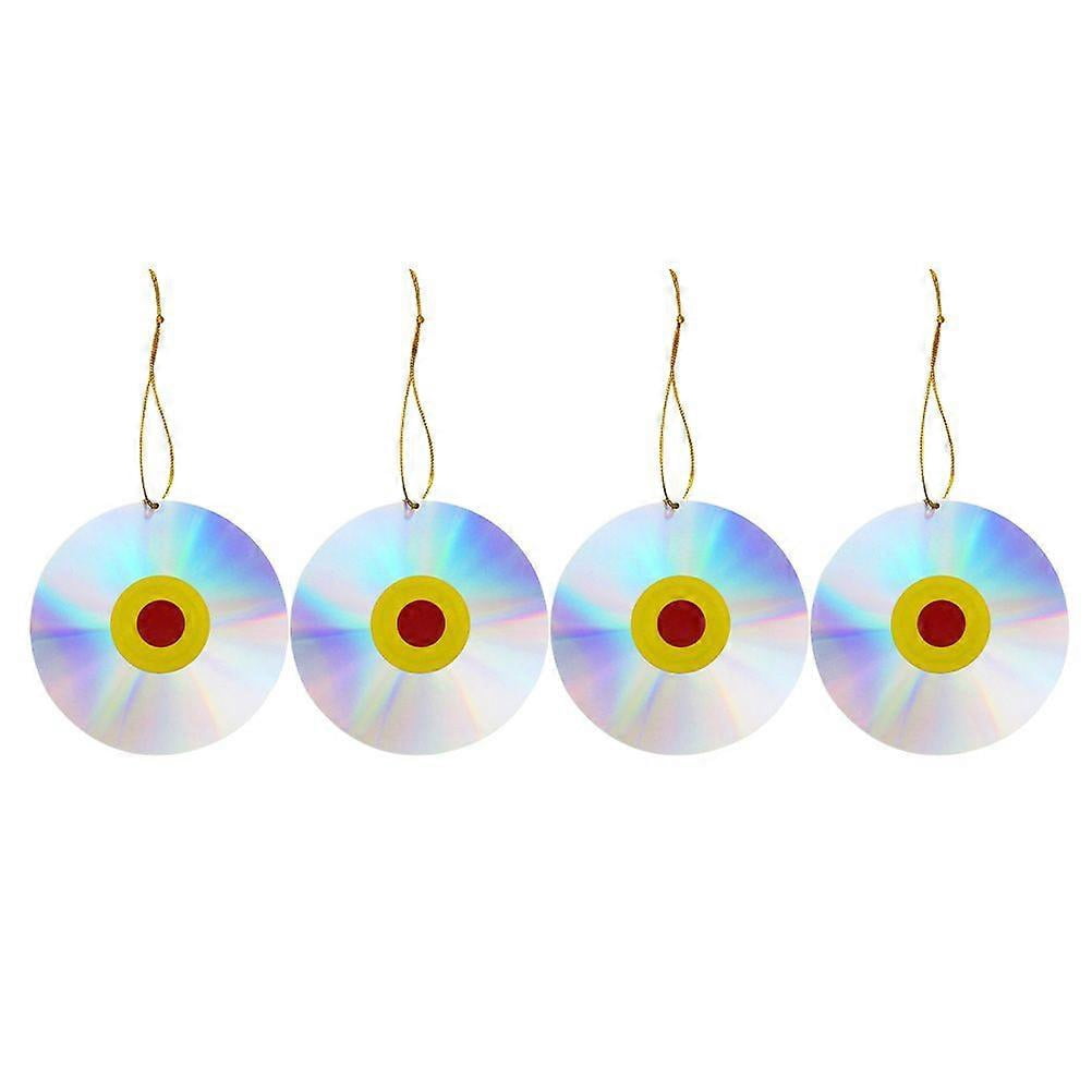 4Pcs DIY Bird Reflector Discs Bird Scare CDs Crafts Making CDs ...