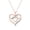 Rose Gold, variant on Double Heart Infinity Diamond Necklace for Women 1/10 Ct Natural Diamonds 10KT White Gold