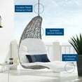 thumbnail image 5 of Swing Lounge Chair, Light Grey Gray White, Modern Contemporary Urban Design, Outdoor Patio Balcony Cafe Bistro Garden Furniture Hotel Hospitality, 5 of 6