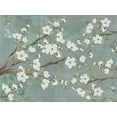 thumbnail image 2 of Stimson, Diane 32x25 Black Ornate Wood Framed with Double Matting Museum Art Print Titled - Cherry Blossoms Gray, 2 of 4