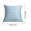 thumbnail image 4 of Juego de fundas de almohada Ice Silk Bedhead | Paquete de 2 fundas de almohada cuadradas de poliéster con textura fría | Fundas de cojín de cintura de sofá lavables desmontables | 45x45cm, 4 of 8