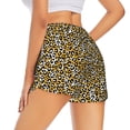 thumbnail image 3 of Bixox Women's Leopard pattern 2 in 1 Running Shorts - Lightweight Athletic Workout Gym Yoga Shorts Liner with Pockets - Large, 3 of 7